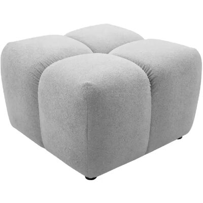 Casanova Pouf en tissu lisse Gris clair 71x71x44cm - Publicité Casanova Pouf en tissu lisse Gris clair 71x71x44cm - Publicité