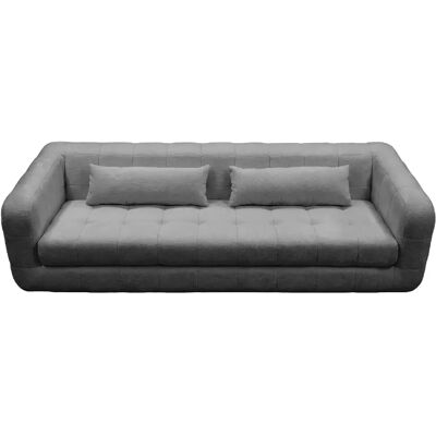 Casanova Canapé droit tissu chenille 4 places Gris foncé - Publicité Casanova Canapé droit tissu chenille 4 places Gris foncé - Publicité