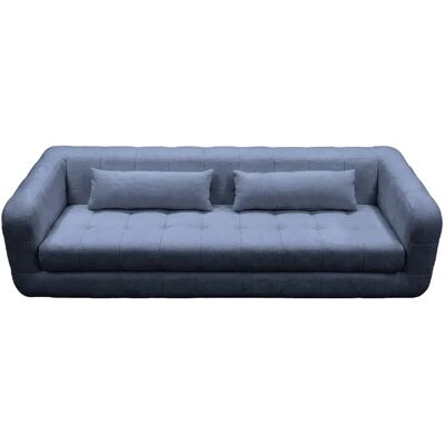 Casanova Canapé droit tissu chenille 4 places Bleu - Publicité Casanova Canapé droit tissu chenille 4 places Bleu - Publicité