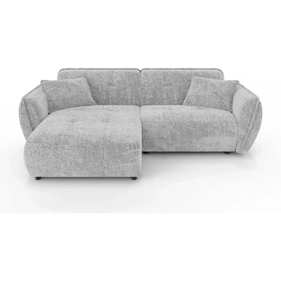 Casanova Canapé d'angle tissu chenille 4 places Gris clair Gauche - Publicité Casanova Canapé d'angle tissu chenille 4 places Gris clair Gauche - Publicité