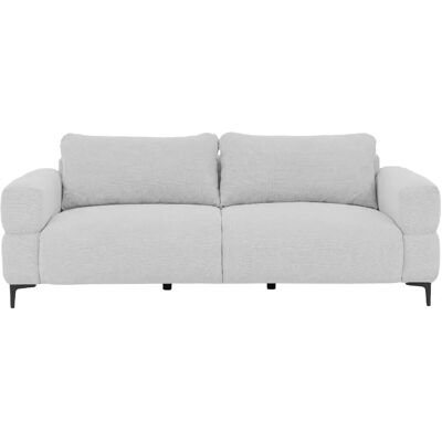 Casanova Canapé droit tissu lisse 3 places Gris clair - Publicité Casanova Canapé droit tissu lisse 3 places Gris clair - Publicité