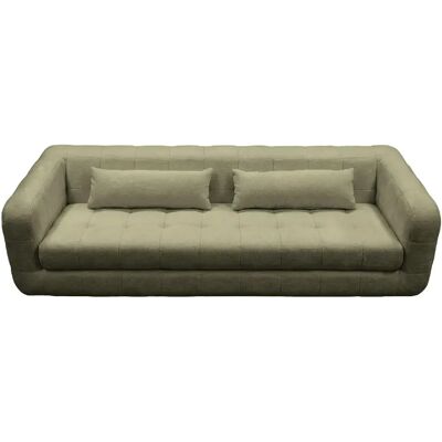 Casanova Canapé droit tissu chenille 4 places Vert - Publicité Casanova Canapé droit tissu chenille 4 places Vert - Publicité