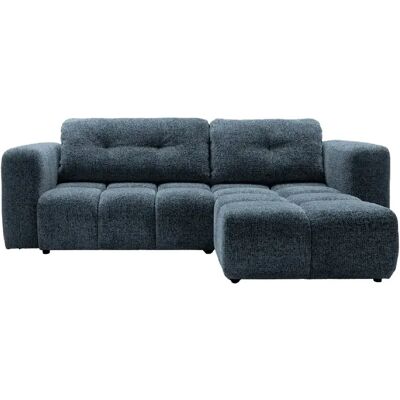Casanova Canapé d'angle convertible tissu chenille 3 places Bleu - Publicité Casanova Canapé d'angle convertible tissu chenille 3 places Bleu - Publicité
