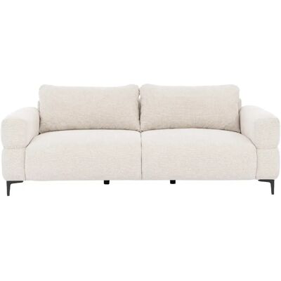 Casanova Canapé droit tissu lisse 3 places Beige - Publicité Casanova Canapé droit tissu lisse 3 places Beige - Publicité
