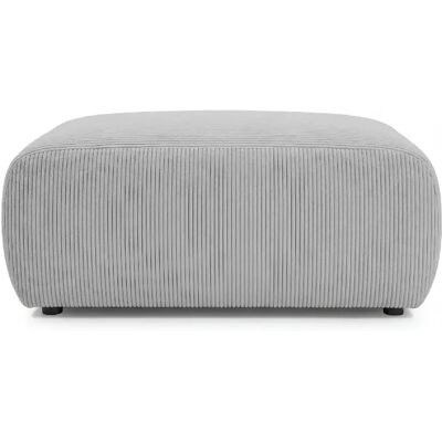 Casanova Pouf en velours côtelé Gris clair 105x57x40cm - Publicité Casanova Pouf en velours côtelé Gris clair 105x57x40cm - Publicité