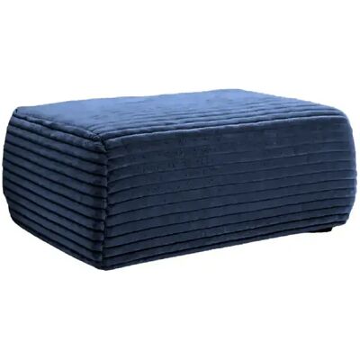 Casanova Pouf en velours côtelé Bleu 100x68x42cm - Publicité Casanova Pouf en velours côtelé Bleu 100x68x42cm - Publicité