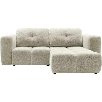 Casanova Canapé d'angle convertible tissu chenille 2 places Beige - Publicité Casanova Canapé d'angle convertible tissu chenille 2 places Beige - Publicité