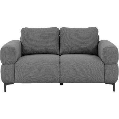 Casanova Canapé droit tissu lisse 2 places Gris foncé - Publicité Casanova Canapé droit tissu lisse 2 places Gris foncé - Publicité