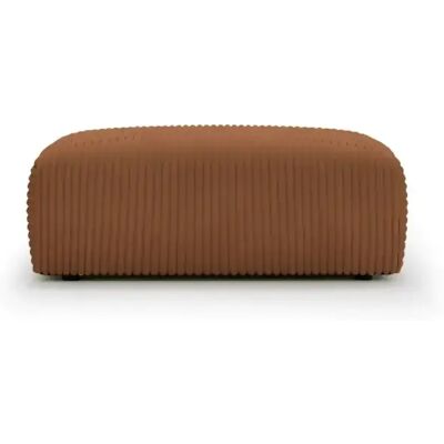 Casanova Pouf en velours côtelé Terracotta 110x72x40 - Publicité Casanova Pouf en velours côtelé Terracotta 110x72x40 - Publicité