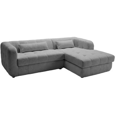 Casanova Canapé d'angle tissu chenille 4 places Gris foncé Droit - Publicité Casanova Canapé d'angle tissu chenille 4 places Gris foncé Droit - Publicité
