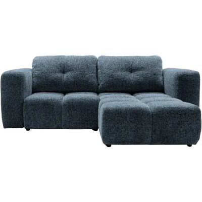 Casanova Canapé d'angle convertible tissu chenille 2 places Bleu - Publicité Casanova Canapé d'angle convertible tissu chenille 2 places Bleu - Publicité