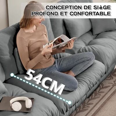 Merax Canapé Compressé-canapé Modulable 3 Places-avec 2 Repose-canapé D'angle Relax-salon-rose - Publicité Merax Canapé Compressé-canapé Modulable 3 Places-avec 2 Repose-canapé D'angle Relax-salon-rose - Publicité