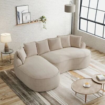 Merax Canapé Modulable-canapé Compressé-avec Assise Extra Profonde-en Tissu Chenille-beige - Publicité Merax Canapé Modulable-canapé Compressé-avec Assise Extra Profonde-en Tissu Chenille-beige - Publicité