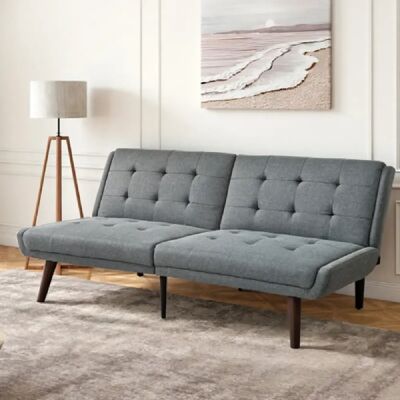 Merax Canapé-lit Futon Pliable-avec Dossier Réglable 5 Positions-canapé 2 Places-marron - Publicité Merax Canapé-lit Futon Pliable-avec Dossier Réglable 5 Positions-canapé 2 Places-marron - Publicité