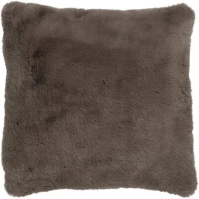 J-Line Coussin carré en polyester taupe 45x45cm - Publicité J-Line Coussin carré en polyester taupe 45x45cm - Publicité