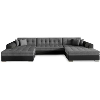 Paris Prix Canapé Panoramique Convertible Ascobar 365cm Noir & Gris - Publicité Paris Prix Canapé Panoramique Convertible Ascobar 365cm Noir & Gris - Publicité