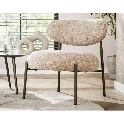 Lisa Design Adelia - fauteuil - pieds en métal - en tissu texturé - Publicité Lisa Design Adelia - fauteuil - pieds en métal - en tissu texturé - Publicité
