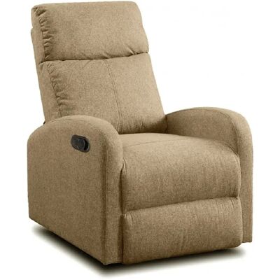 Pegane Fauteuil de relaxation inclinable manuel en tissu marron - Hauteur 95 x Longueur 95 x 97 cm - Publicité Pegane Fauteuil de relaxation inclinable manuel en tissu marron - Hauteur 95 x Longueur 95 x 97 cm - Publicité