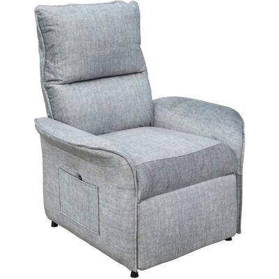 Pegane Fauteuil de relaxation inclinable électrique couleur gris clair - Longueur 80 x Hauteur 102 x Profondeur 71 cm - Publicité Pegane Fauteuil de relaxation inclinable électrique couleur gris clair - Longueur 80 x Hauteur 102 x Profondeur 71 cm - Publicité