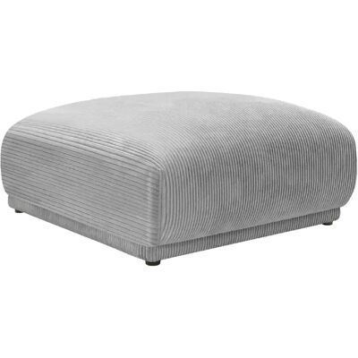 Casanova Pouf en velours côtelé Gris clair 102x83x46 - Publicité Casanova Pouf en velours côtelé Gris clair 102x83x46 - Publicité