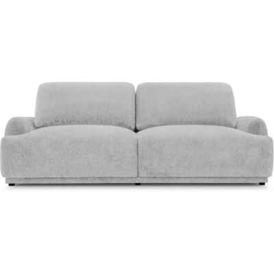 Casanova Canapé droit convertible tissu chenille 3 places Gris clair - Publicité Casanova Canapé droit convertible tissu chenille 3 places Gris clair - Publicité