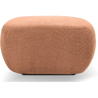 Casanova Pouf en tissu bouclette Terracotta 75x75x39 - Publicité Casanova Pouf en tissu bouclette Terracotta 75x75x39 - Publicité