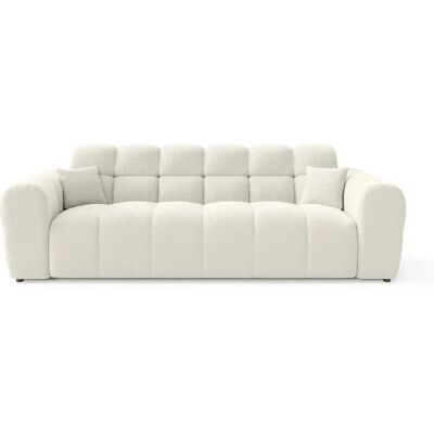 Casanova Canapé droit tissu bouclette 3 places Beige - Publicité Casanova Canapé droit tissu bouclette 3 places Beige - Publicité