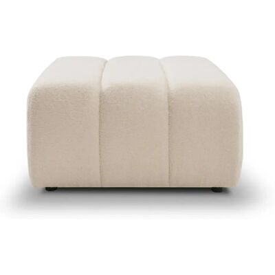 Casanova Pouf en tissu bouclette Beige 75x82x41 - Publicité Casanova Pouf en tissu bouclette Beige 75x82x41 - Publicité