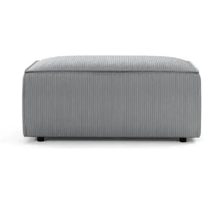 Casanova Pouf en velours côtelé Gris clair 102x69x42 - Publicité Casanova Pouf en velours côtelé Gris clair 102x69x42 - Publicité