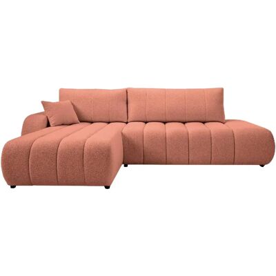 Casanova Canapé d'angle convertible tissu bouclette 4 places Terracotta Droit - Publicité Casanova Canapé d'angle convertible tissu bouclette 4 places Terracotta Droit - Publicité
