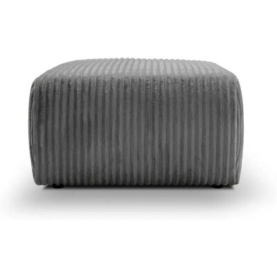 Casanova Pouf en velours côtelé Gris foncé 74x74x41 - Publicité Casanova Pouf en velours côtelé Gris foncé 74x74x41 - Publicité