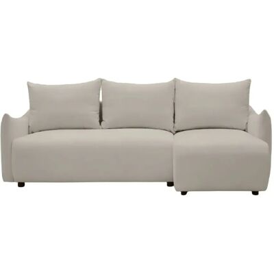 Casanova Canapé d'angle convertible tissu doux 3 places Taupe - Publicité Casanova Canapé d'angle convertible tissu doux 3 places Taupe - Publicité