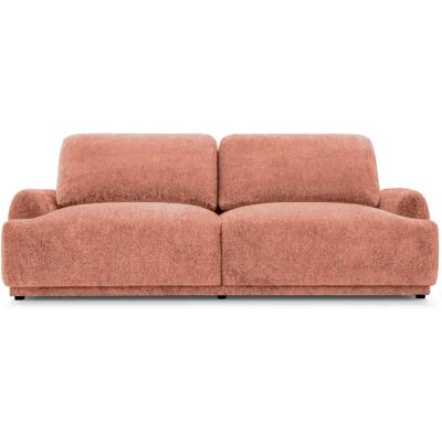 Casanova Canapé droit convertible tissu chenille 3 places Terracotta - Publicité Casanova Canapé droit convertible tissu chenille 3 places Terracotta - Publicité