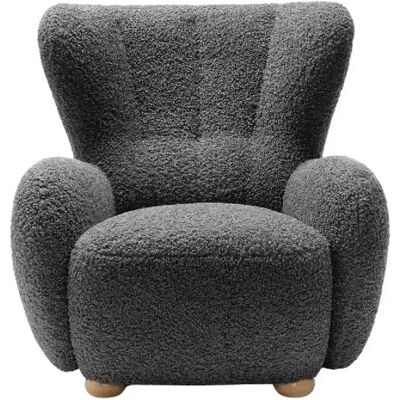 Casanova Fauteuil tissu bouclette Gris foncé - Publicité Casanova Fauteuil tissu bouclette Gris foncé - Publicité