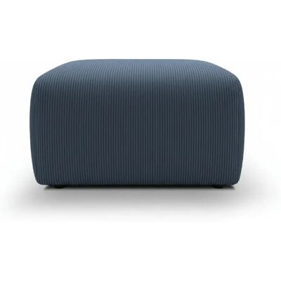 Casanova Pouf en velours côtelé Bleu 74x74x41 - Publicité Casanova Pouf en velours côtelé Bleu 74x74x41 - Publicité