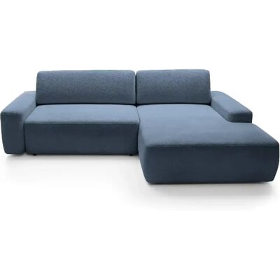 Casanova Canapé d'angle convertible tissu chiné 4 places Bleu Gauche - Publicité Casanova Canapé d'angle convertible tissu chiné 4 places Bleu Gauche - Publicité