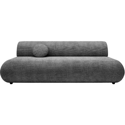 Casanova Canapé droit convertible tissu lisse 2 places Gris foncé - Publicité Casanova Canapé droit convertible tissu lisse 2 places Gris foncé - Publicité