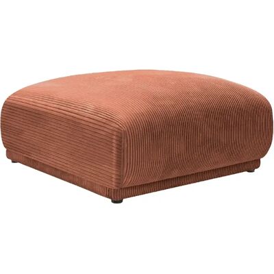 Casanova Pouf en velours côtelé Terracotta 102x83x46 - Publicité Casanova Pouf en velours côtelé Terracotta 102x83x46 - Publicité