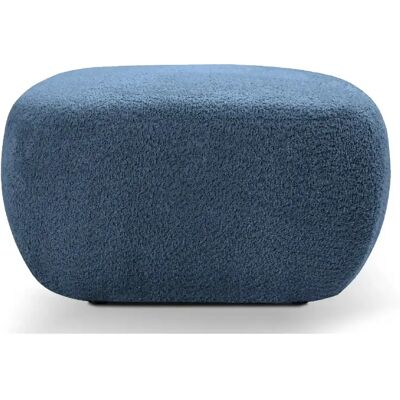 Casanova Pouf en tissu bouclette Bleu 75x75x39 - Publicité Casanova Pouf en tissu bouclette Bleu 75x75x39 - Publicité