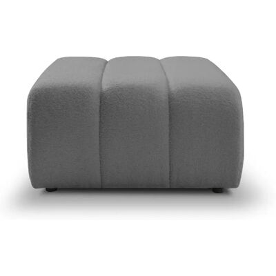 Casanova Pouf en tissu bouclette Gris 75x82x41 - Publicité Casanova Pouf en tissu bouclette Gris 75x82x41 - Publicité