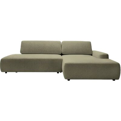 Casanova Canapé d'angle convertible tissu chiné 3 places Vert olive Droit - Publicité Casanova Canapé d'angle convertible tissu chiné 3 places Vert olive Droit - Publicité
