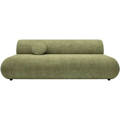 Casanova Canapé droit convertible tissu lisse 2 places Vert - Publicité Casanova Canapé droit convertible tissu lisse 2 places Vert - Publicité