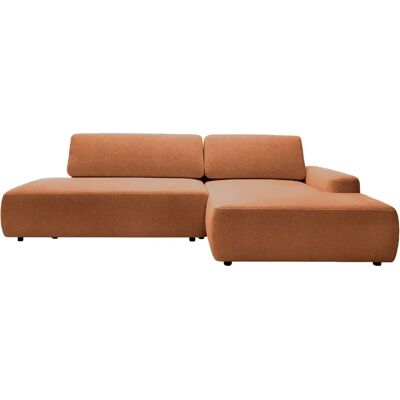 Casanova Canapé d'angle convertible tissu chiné 3 places Terracotta Gauche - Publicité Casanova Canapé d'angle convertible tissu chiné 3 places Terracotta Gauche - Publicité
