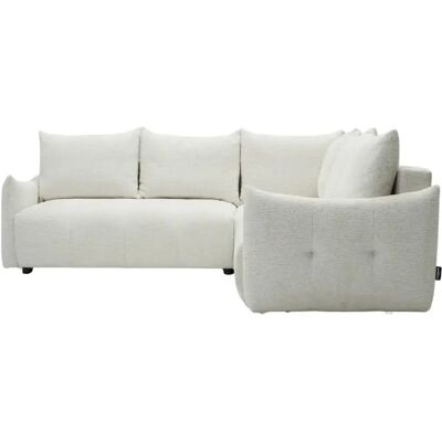 Casanova Canapé panoramique convertible tissu chenille 5 places Beige - Publicité Casanova Canapé panoramique convertible tissu chenille 5 places Beige - Publicité