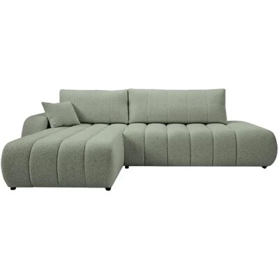 Casanova Canapé d'angle convertible tissu bouclette 4 places Vert Droit - Publicité Casanova Canapé d'angle convertible tissu bouclette 4 places Vert Droit - Publicité
