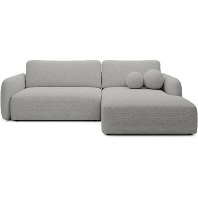 Casanova Canapé d'angle convertible tissu bouclette 4 places Gris clairDroit - Publicité Casanova Canapé d'angle convertible tissu bouclette 4 places Gris clairDroit - Publicité