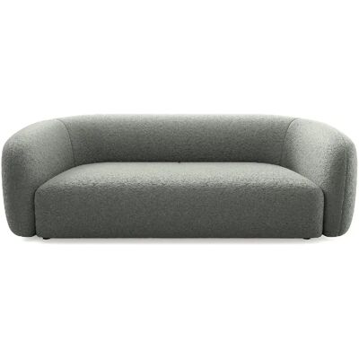 Casanova Canapé droit en tissu bouclette 3 places Gris foncé - Publicité Casanova Canapé droit en tissu bouclette 3 places Gris foncé - Publicité