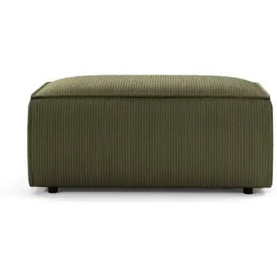 Casanova Pouf en velours côtelé Vert 102x69x42 - Publicité Casanova Pouf en velours côtelé Vert 102x69x42 - Publicité