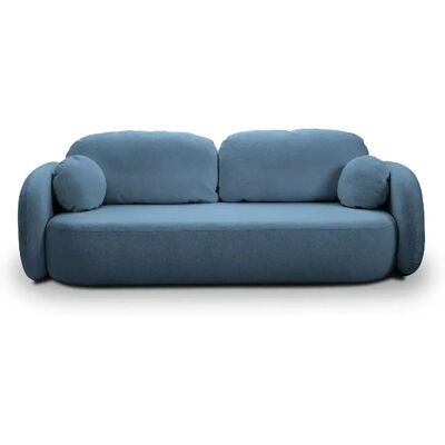 Casanova Canapé droit tissu bouclette 3 places Bleu - Publicité Casanova Canapé droit tissu bouclette 3 places Bleu - Publicité