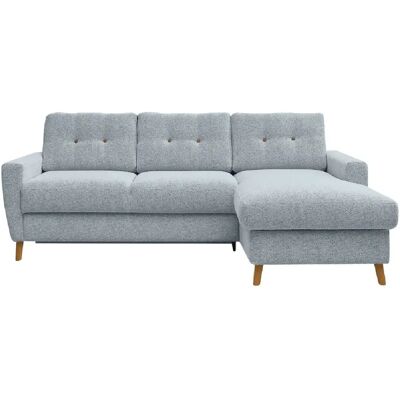 Casanova Canapé d'angle convertible tissu bouclette 4 places Bleu Droit - Publicité Casanova Canapé d'angle convertible tissu bouclette 4 places Bleu Droit - Publicité